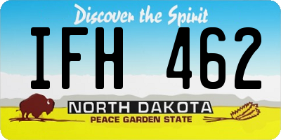 ND license plate IFH462