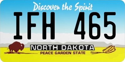 ND license plate IFH465