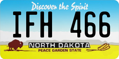 ND license plate IFH466