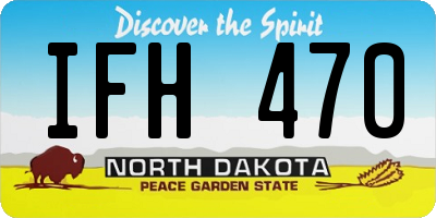 ND license plate IFH470