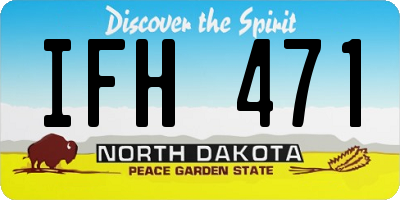 ND license plate IFH471