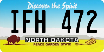 ND license plate IFH472