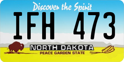 ND license plate IFH473