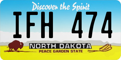 ND license plate IFH474