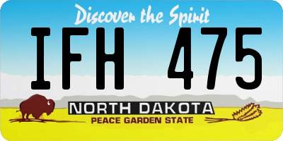 ND license plate IFH475