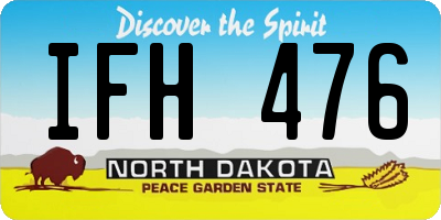 ND license plate IFH476