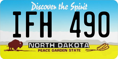 ND license plate IFH490