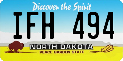 ND license plate IFH494