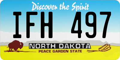 ND license plate IFH497