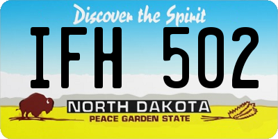 ND license plate IFH502