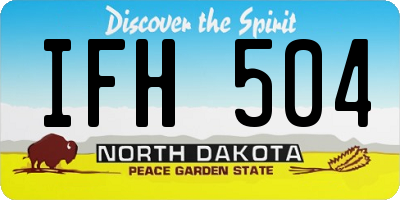 ND license plate IFH504