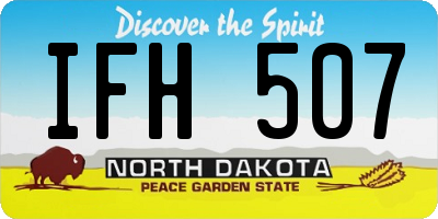 ND license plate IFH507