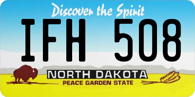 ND license plate IFH508
