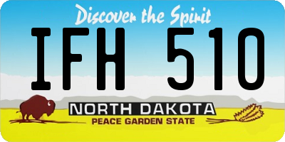 ND license plate IFH510