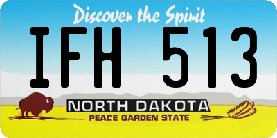 ND license plate IFH513