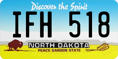 ND license plate IFH518