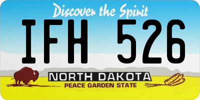 ND license plate IFH526