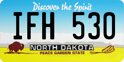 ND license plate IFH530