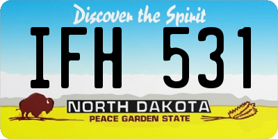ND license plate IFH531