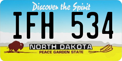 ND license plate IFH534