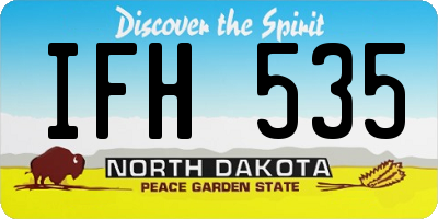 ND license plate IFH535