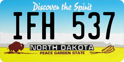ND license plate IFH537