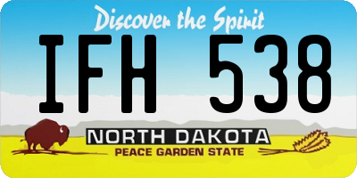 ND license plate IFH538