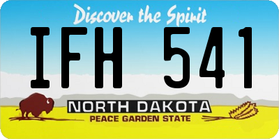 ND license plate IFH541