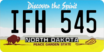 ND license plate IFH545