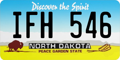 ND license plate IFH546