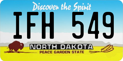ND license plate IFH549