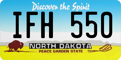 ND license plate IFH550