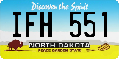 ND license plate IFH551