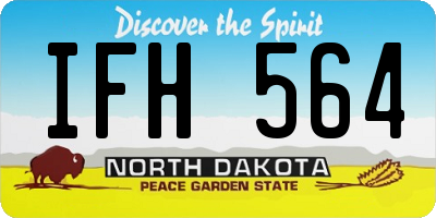 ND license plate IFH564