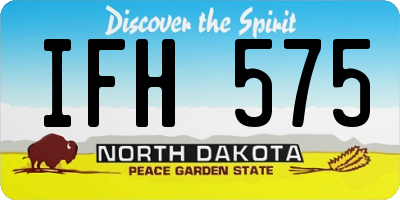 ND license plate IFH575