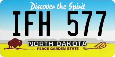 ND license plate IFH577