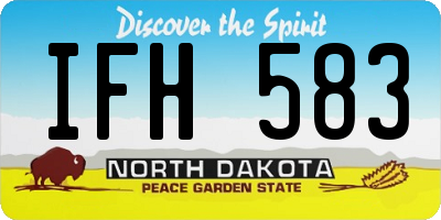 ND license plate IFH583