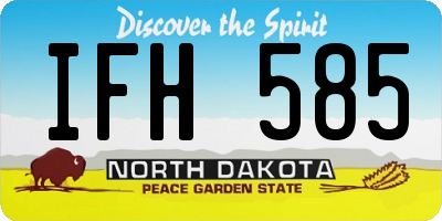 ND license plate IFH585