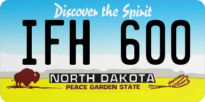 ND license plate IFH600