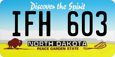 ND license plate IFH603