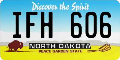 ND license plate IFH606