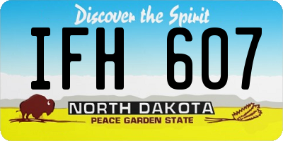 ND license plate IFH607