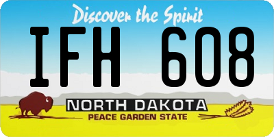 ND license plate IFH608