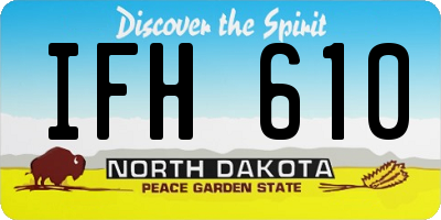 ND license plate IFH610