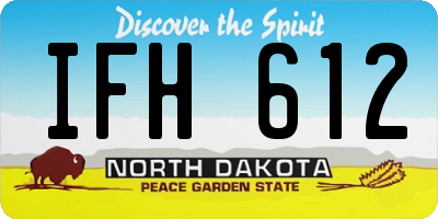 ND license plate IFH612