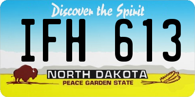 ND license plate IFH613