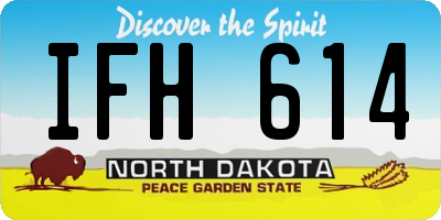 ND license plate IFH614