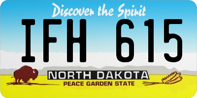 ND license plate IFH615