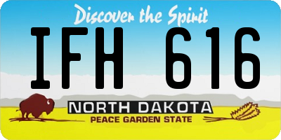 ND license plate IFH616