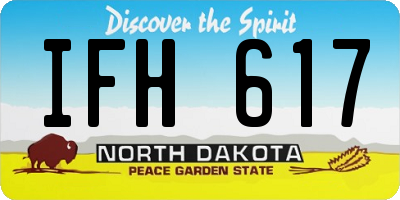 ND license plate IFH617